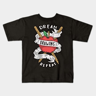 dream drawing repeat Kids T-Shirt